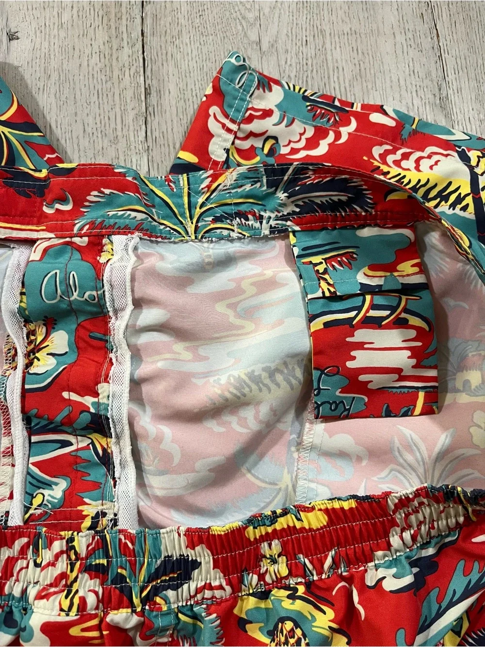 Polo Ralph Lauren Aloha Hawaiian Swim Trunks Board Shorts Size 2XLT 09/18